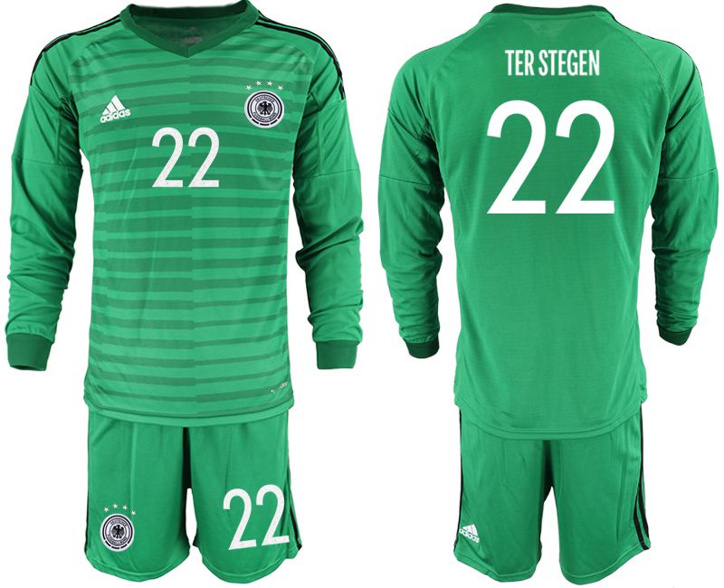 Men 2021 World Cup National Germany green long sleeve goalkeeper #22 Soccer Jerseys